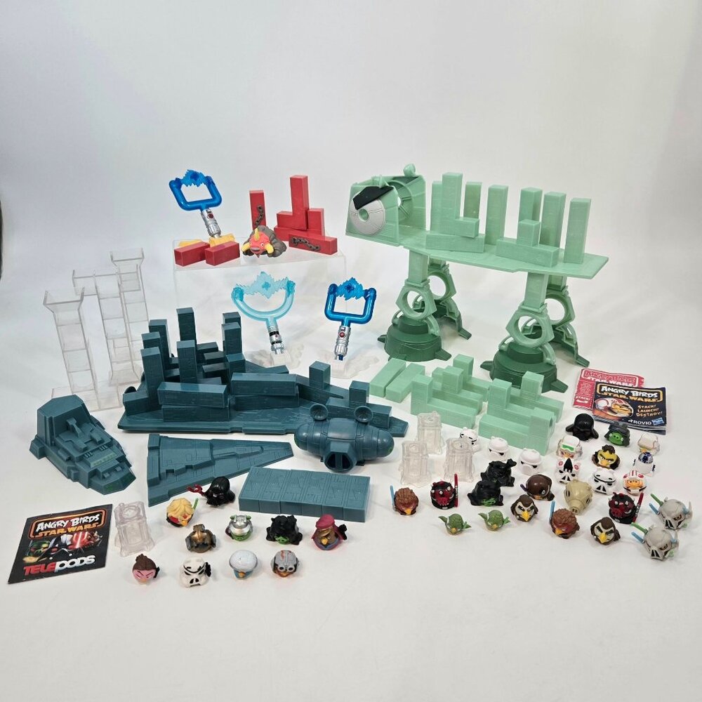Angry Birds Star Wars Telepods Lot Star Destroyer At-At Attack Geonosis Figures
